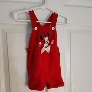 Disney Minnie Mouse Red Overalls